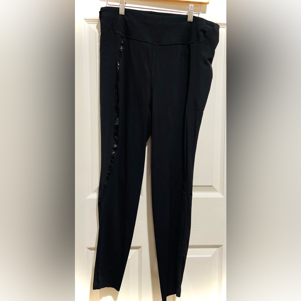 lululemon athletica Black Ribbed Panel Joggers